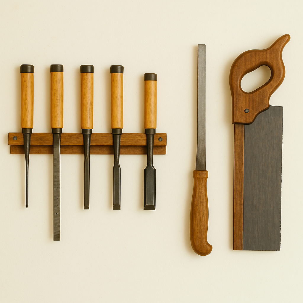 Craftsman working on a cabinet